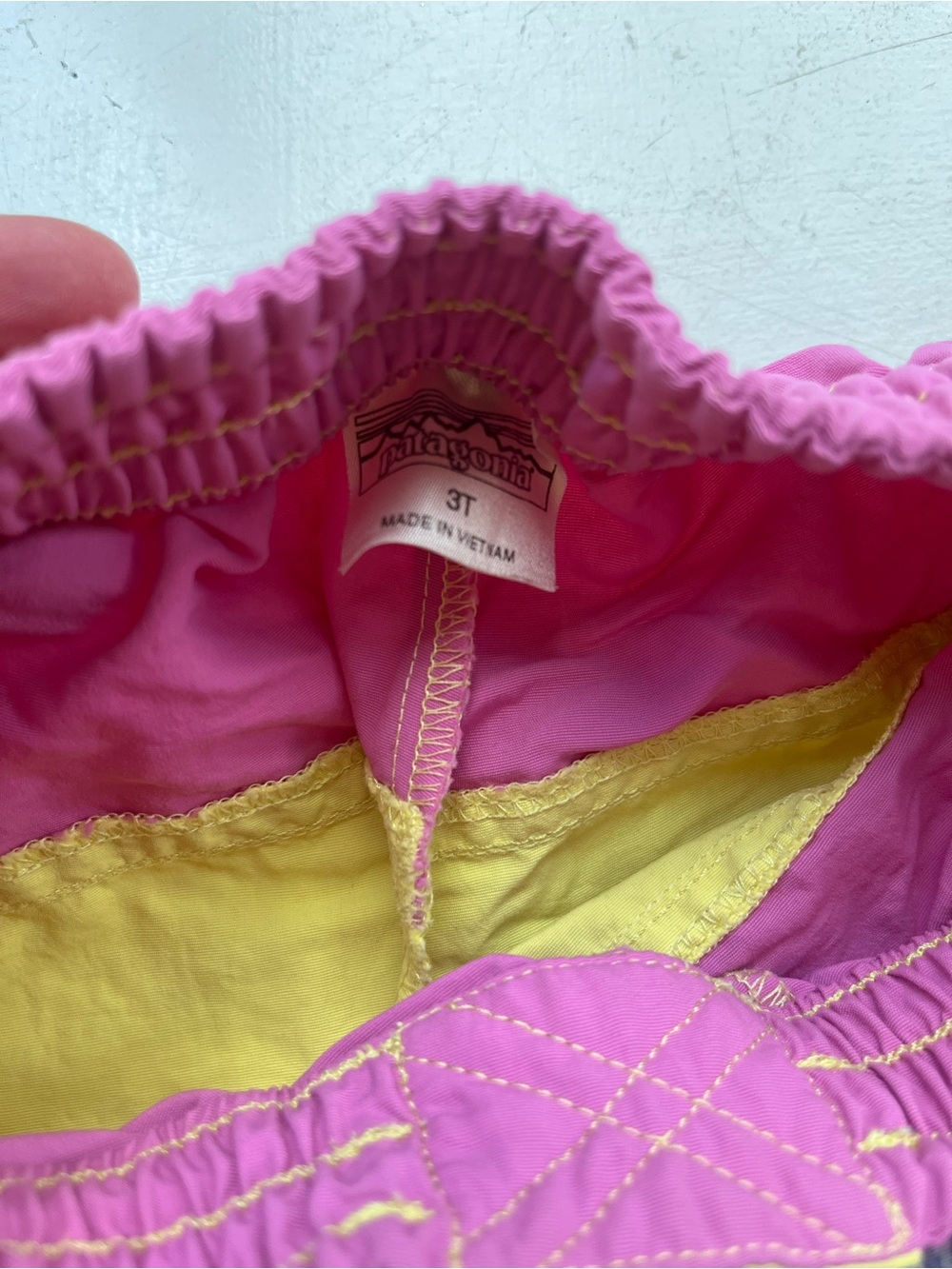 Patagonia Kids Girls Board shorts, Baggies, Swim Shorts in Pink, Yellow, Blue - Picture 3 of 3